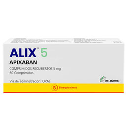 ALIX COMPRIMIDOS RECUBIERTOS 5,0 mg (APIXABAN)