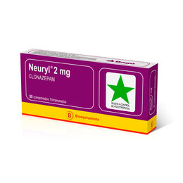 Neuryl (B) Clonazepam 2mg 30 Comprimidos