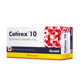 CETIREX COMPRIMIDOS RECUBIERTOS 10 mg (CETIRIZINA DICLORHIDRATO)