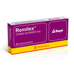 Remitex (B) Cetirizina 10mg 30 Comprimidos Recubiertos