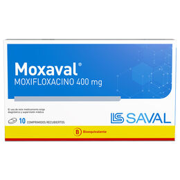 Moxaval (B) Moxifloxacino 400mg 10 Comprimidos Recubiertos
