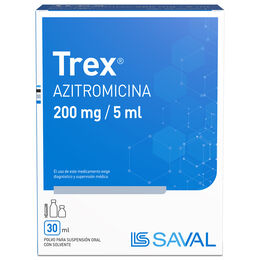 Trex Azitromicina 200mg/5ml Suspensión Oral 30ml