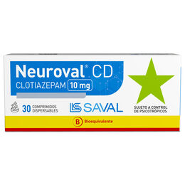 Neuroval CD Clotiazepam 10mg 30 Comprimidos Dispersables
