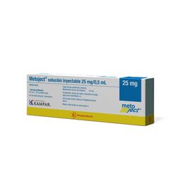 Metoject (B) Metotrexato 25mg/0.5ml Inyectable 1 Jeringa Prellenada