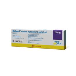 Metoject (B) Metotrexato 15mg/0.3ml Inyectable 1 Jeringa Prellenada
