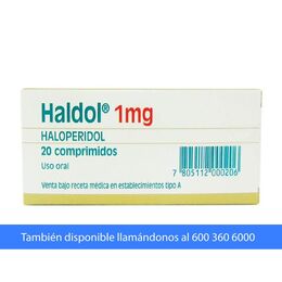 Haldol (R) Haloperidol 1mg 20 Comprimidos