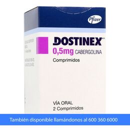 Dostinex Cabergolina 0.5mg 2 Comprimidos