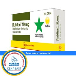 Rubifen (B) Metilfenidato 10mg 30 Comprimidos - Cenabast