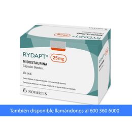 RYDAPT CÁPSULAS BLANDAS 25 mg (MIDOSTAURINA)