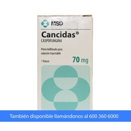 CANCIDAS POLVO LIOFILIZADO PARA SOLUCIÓN INYECTABLE 70 mg