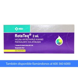 ROTATEQ VACUNA ANTIROTAVIRUS HUMANO PENTAVALENTE VIVA ATENUADA SUSPENSIÓN ORAL