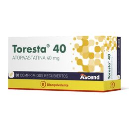 Toresta (B) Atorvastatina 40mg 30 Comprimidos Recubiertos