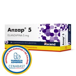 Anzap (B) Olanzapina 5mg 30 Comprimidos Recubiertos - Cenabast