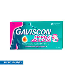 Gaviscon Doble Acción 8 Comprimidos Masticables