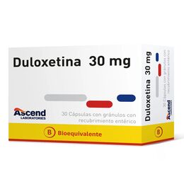 DULOXETINA CÁPSULAS CON GRÁNULOS CON RECUBRIMIENTO ENTÉRICO 30 mg