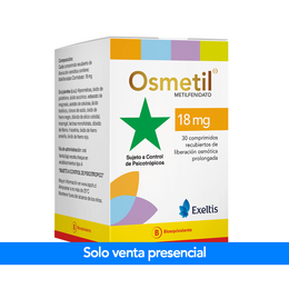 OSMETIL COMPRIMIDOS RECUBIERTOS DE LIBERACIÓN OSMÓTICA PROLONGADA 18 mg (METILFENIDATO)