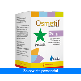 OSMETIL COMPRIMIDOS RECUBIERTOS DE LIBERACIÓN OSMÓTICA PROLONGADA 36 mg (METILFENIDATO)