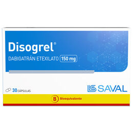 DISOGREL CÁPSULAS 150 mg (DABIGATRÁN ETEXILATO)