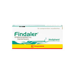 FINDALER COMPRIMIDOS RECUBIERTOS 10 mg (CETIRIZINA)