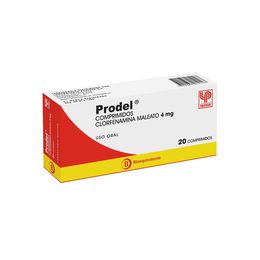 Prodel (B) Clorfenamina 4mg 20 Comprimidos