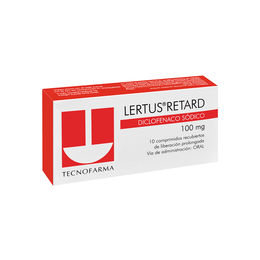 Lertus Retard Diclofenaco Sódico 100mg 10 Comprimidos Prolongados