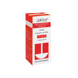 Lertus Diclofenaco Sódico 15mg/ml Oral Gotas 25ml