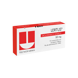 Lertus Diclofenaco Sódico 50mg 10 Comprimidos Recubiertos