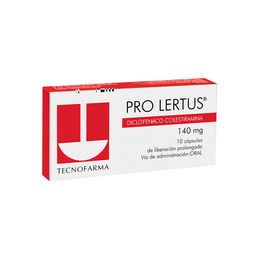 Pro-Lertus Diclofenaco Colestiramina 140mg 10 Cápsulas Prolongadas