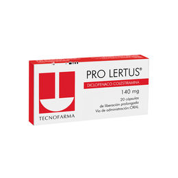 Pro-Lertus Diclofenaco Colestiramina 140mg 20 Cápsulas Prolongadas